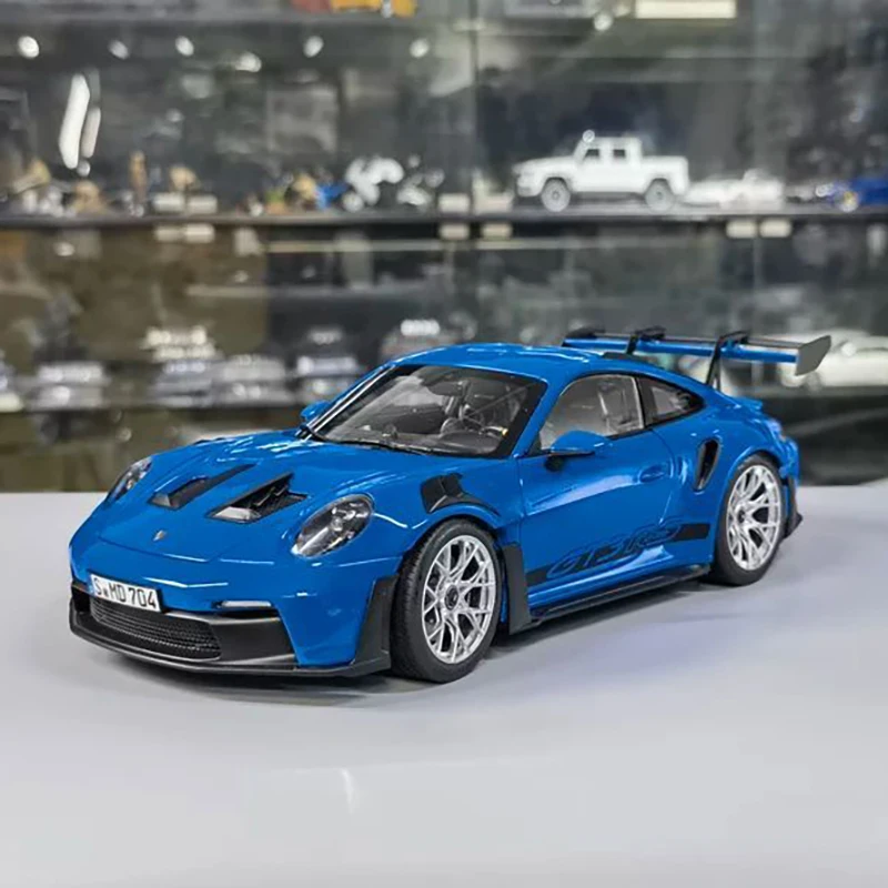 NOREV 1/18 Scale Porsche 911 GT3 RS Sports Car Model Alloy Porsche GT3 RS Grey Car Model Collection Decoration Toys for Boys