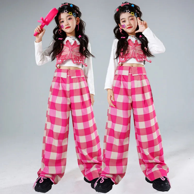 Jazz Dance Girls Clothing Dopamine Catwalk Fashion Girl Group Jazz Costume Hiphop Children's Street Dance Set