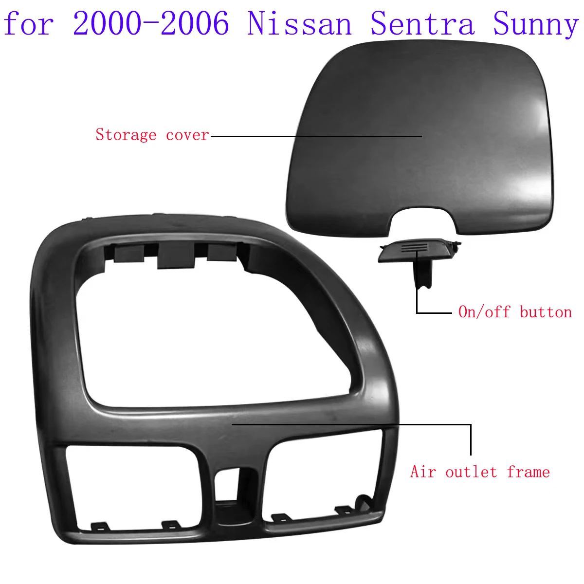 

HUIYAN For Nissan Sentra Sunny Center Dash Air Vent Cubby Storage Hazard Switch 682605M002 Central Dashboard Air VentOutlet