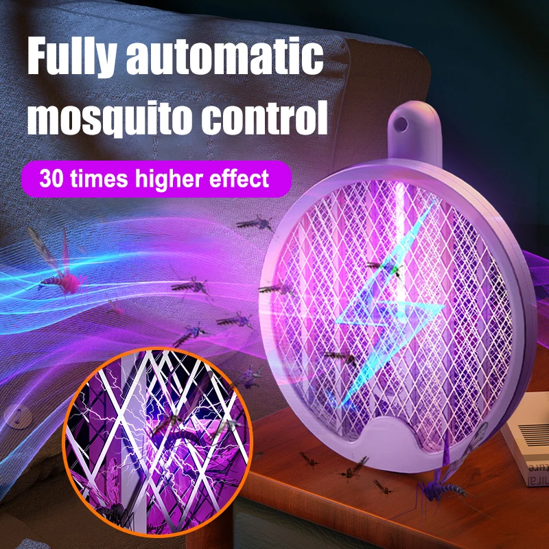 

Electric Mosquito Swatter mosquito killer lamp 2 In 1 Household Folding Rechargeable Mosquito Killer Swatter Mosquito Repellent