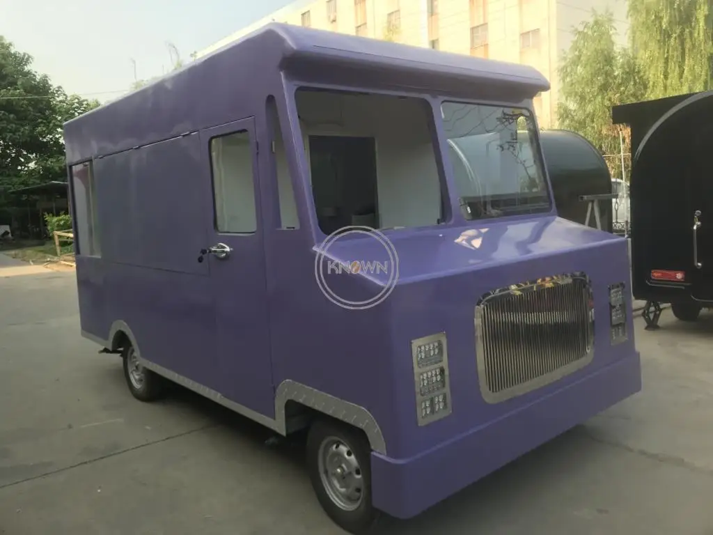 Electric Food Truck Mobile Dining Car Hot Dog Food Cart Burger Trailer Coffee Vending Panini Van with CE