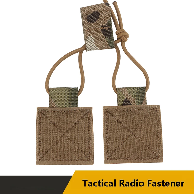 Radio Fastener Fixing Buckle, Suitable for Tactical Chest Hanging with D3CRM Specifications, Adjustable Elastic Rope