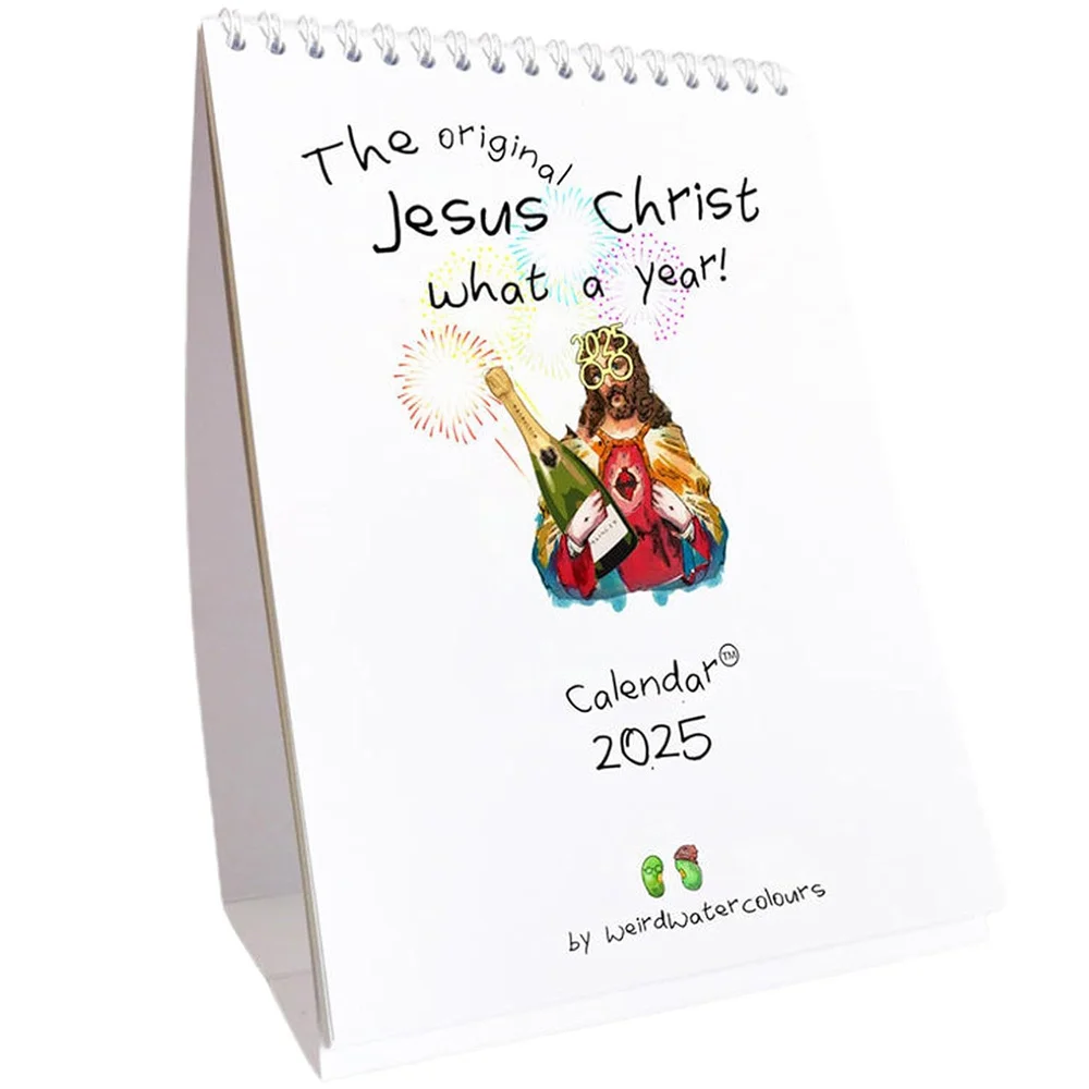 EZONE Christ What A Year Calendar 2025 Inspiring Painting The Second Coming Calendar 2025 Christ A4 WallCalendar Hanging On Wall