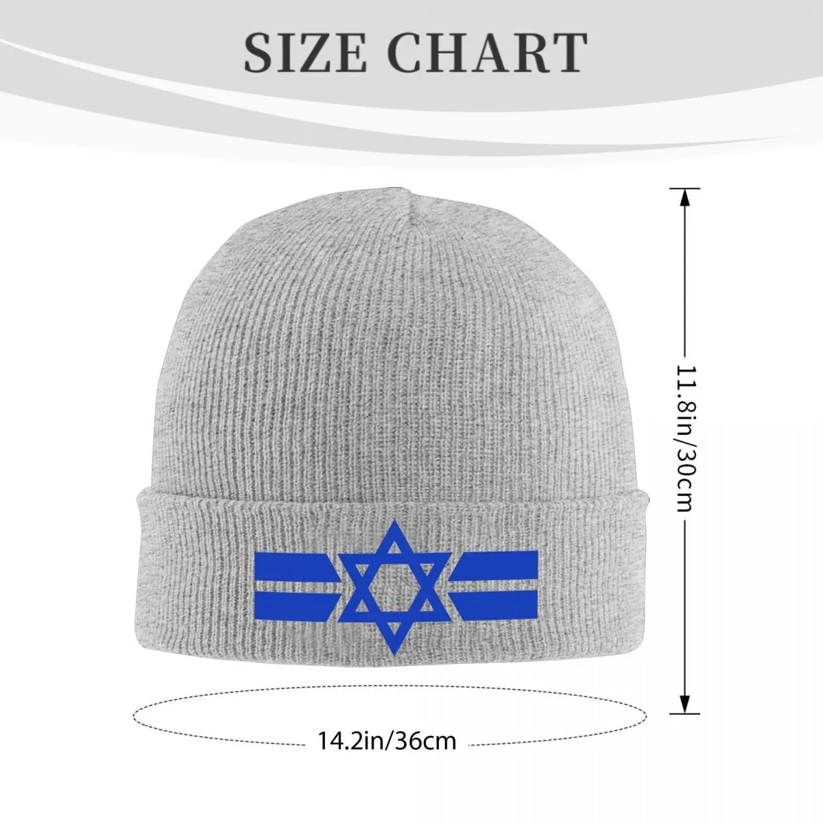 Davidster Israël Vlag Hoeden Herfst Winter Beanie Nieuwe Cap Unisex Acryl Gebreide Muts