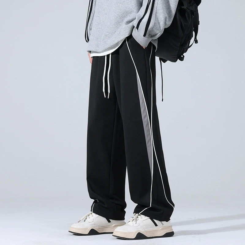 

Трендовые лоскутные мешковатые спортивные штаны Y2K, мужские шикарные контрастные цвета, винтажные уличные широкие брюки, мужские спортивные брюки в американском стиле хип-хоп