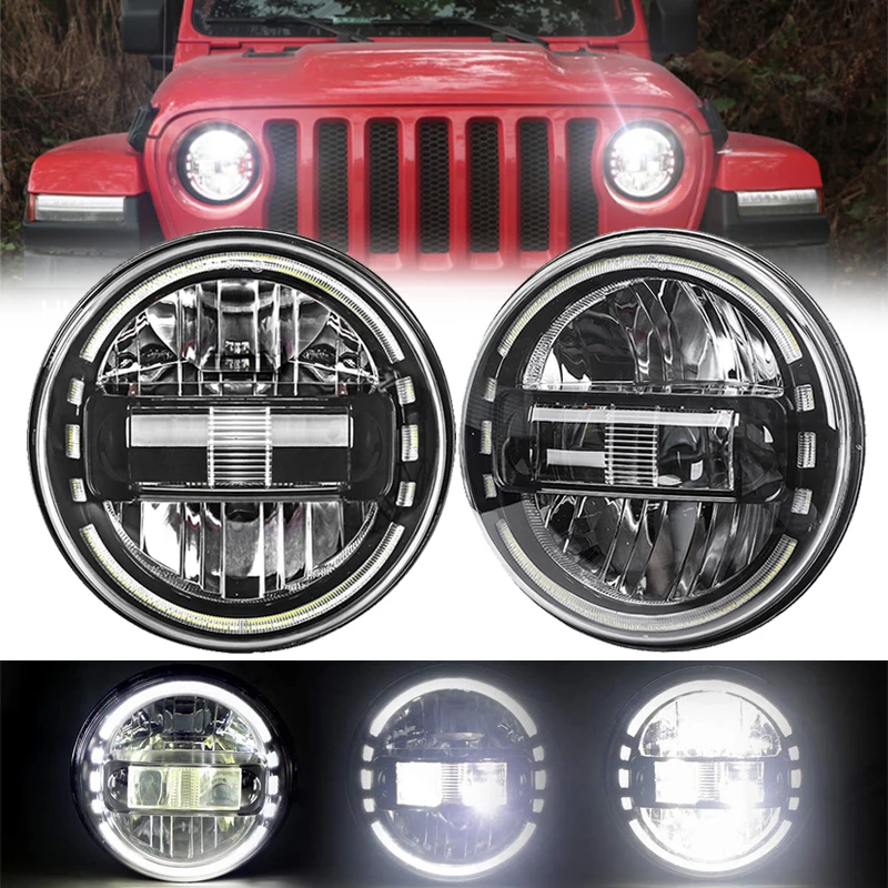 

7inch LED Headlight DRL for Nissan Patrol Y60 Hummer H1&H2 Lada 4X4 For Jeep Wrangler TJ JK LJ CJ 7inch for Land Rover Defender