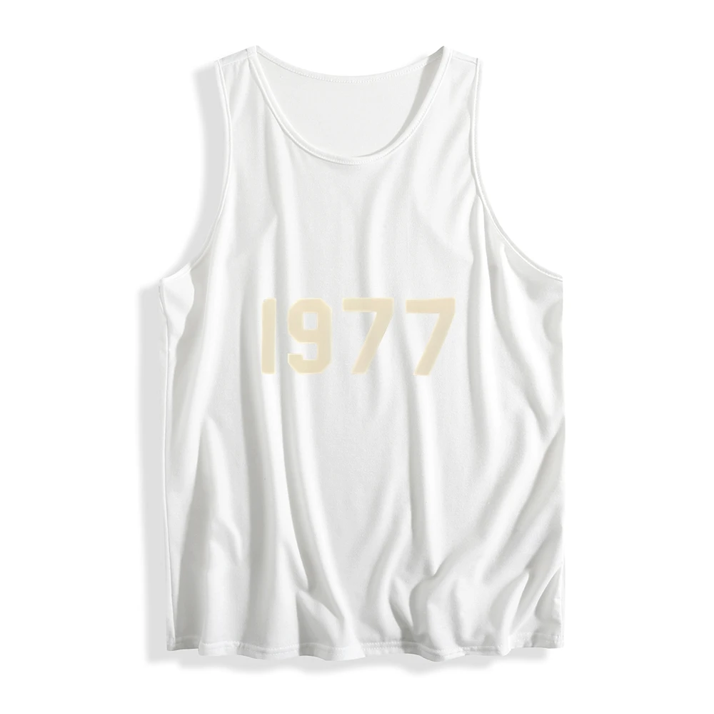 1977 ผู้หญิงเสื้อกั๊กกราฟิกเสื้อแขนกุดฤดูร้อนสวมใส่Breathable ComfortสีRetroสไตล์สําหรับสุภาพสตรีเสื้อออกกําลังกาย