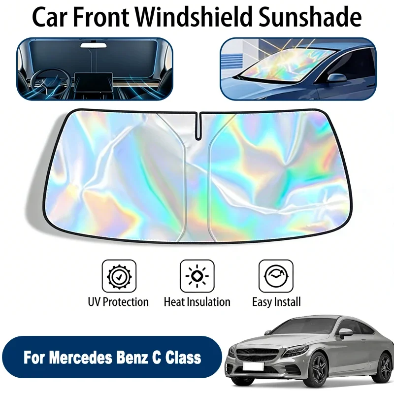 

Car Windshield Sun Shade UV Reflective Sun Visor Protection Cover For Mercedes Benz C Class W203 W204 W205 W206 2000-2026