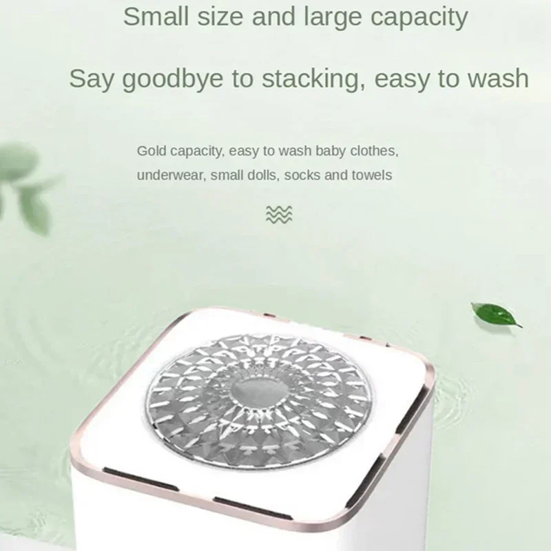 Mini lavatrice 4.5L per uso domestico portatile biancheria intima calzino lavatrice dormitorio per studenti piccola lavatrice