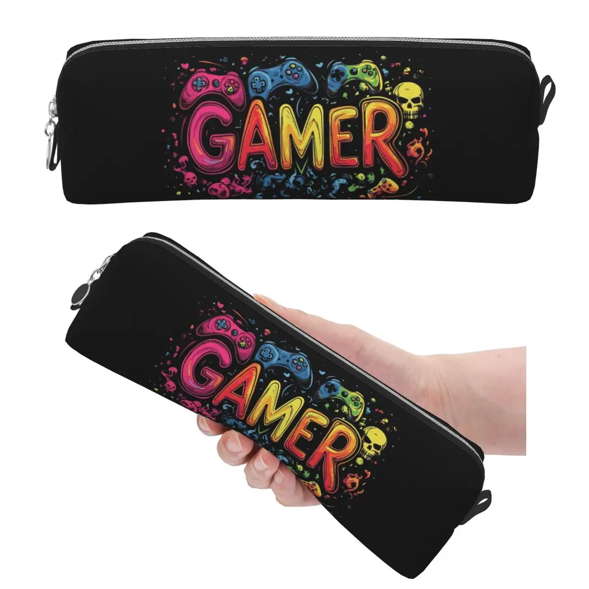 Gamer Controller Video Game Gaming Gamepad Pencil Cases Large Capacity Pen Bags Pen Box For Boys Girls Pencil Pouch Cosmetic bag