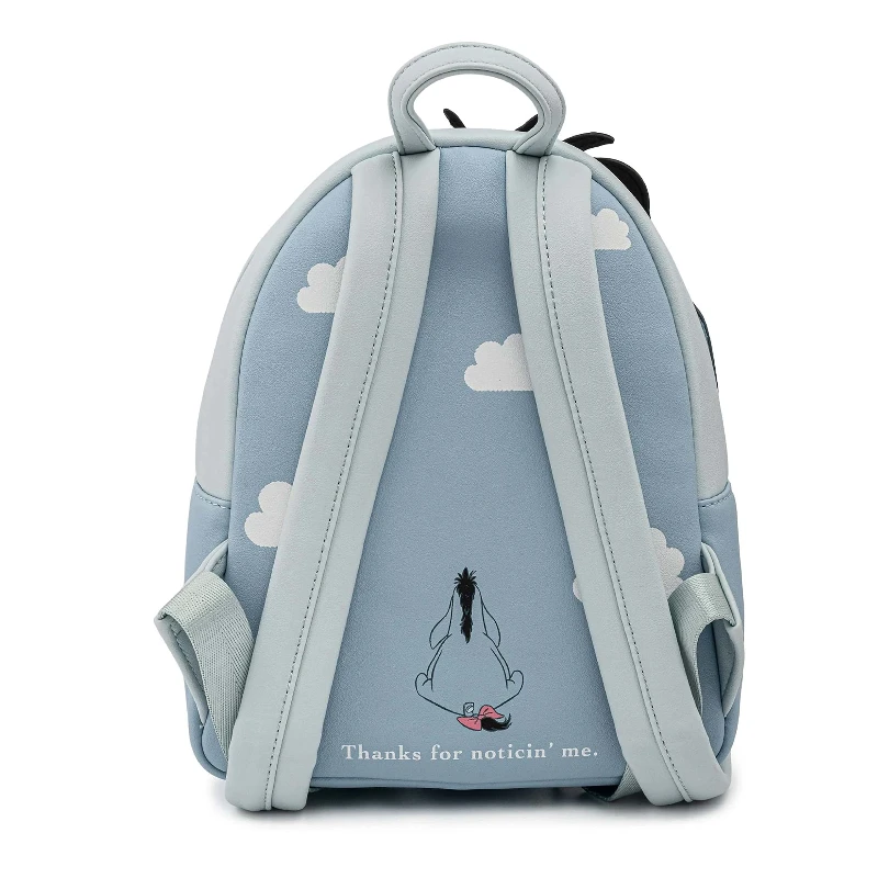 Eeyore Winnie The Pooh Cosplay Womens Backpack Snap Flap Clutch Leather Wallet Mini Backpack view 3