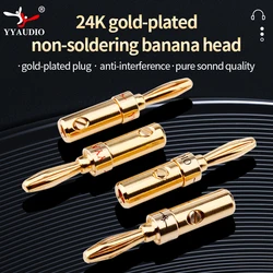 Banana Plug 4mm Alloy gilding Banana Plugs for Speaker Cable Wire Banana Connector Adapter 8pcs Speaker Banana Plug Adapter