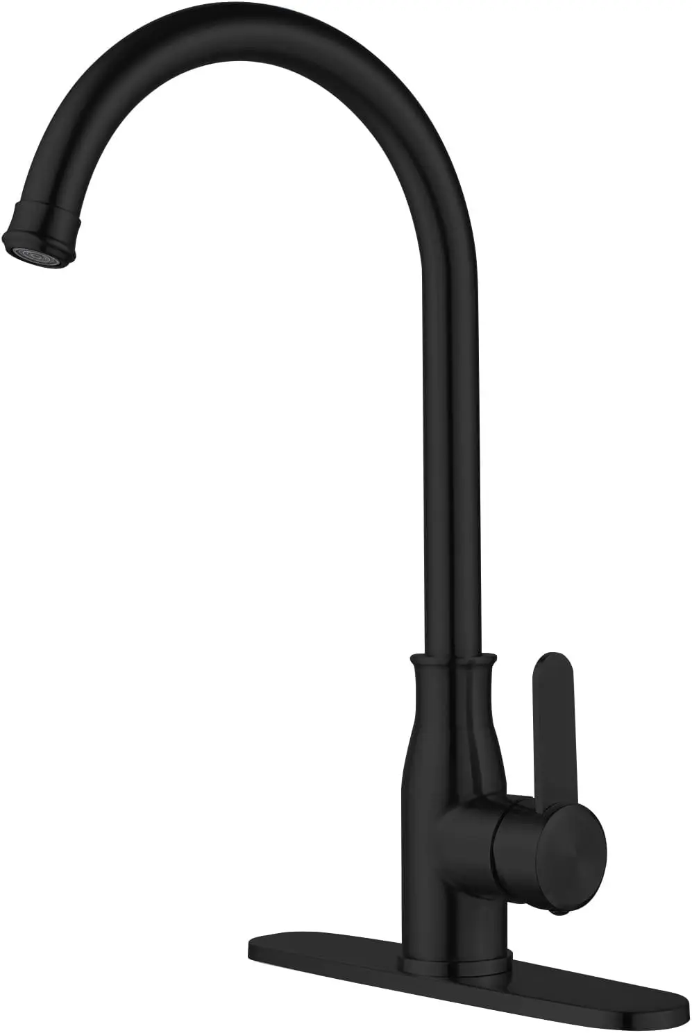 

Single Handle Kitchen Faucet Stainless Steel Matte Black, Modern High Arc Kitchen Sink Faucet, Commercial Bar Sink Faucet One Ho