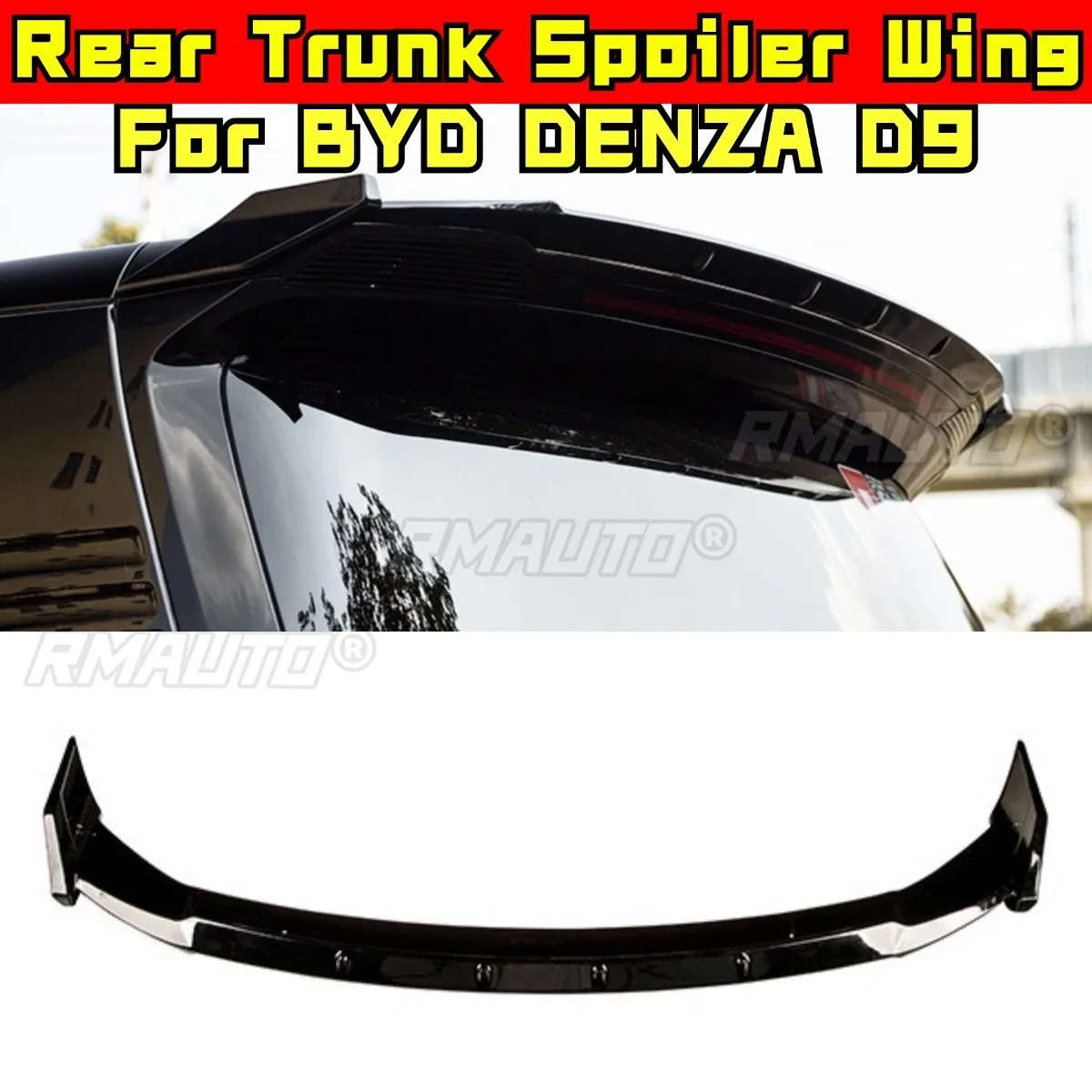 Car Rear Spoiler Wing Trunk Spoiler Trunk Wing Rear Trunk Spoiler Rear Spoiler Chin Body Kit For BYD DENZA D9 Styling Kits