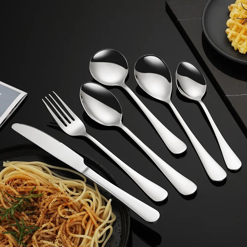 

Stainless Steel Tableware Set, Commercial Grade Tableware for Family Restaurants and Cafes, Safe and Rust Proof -1 Set