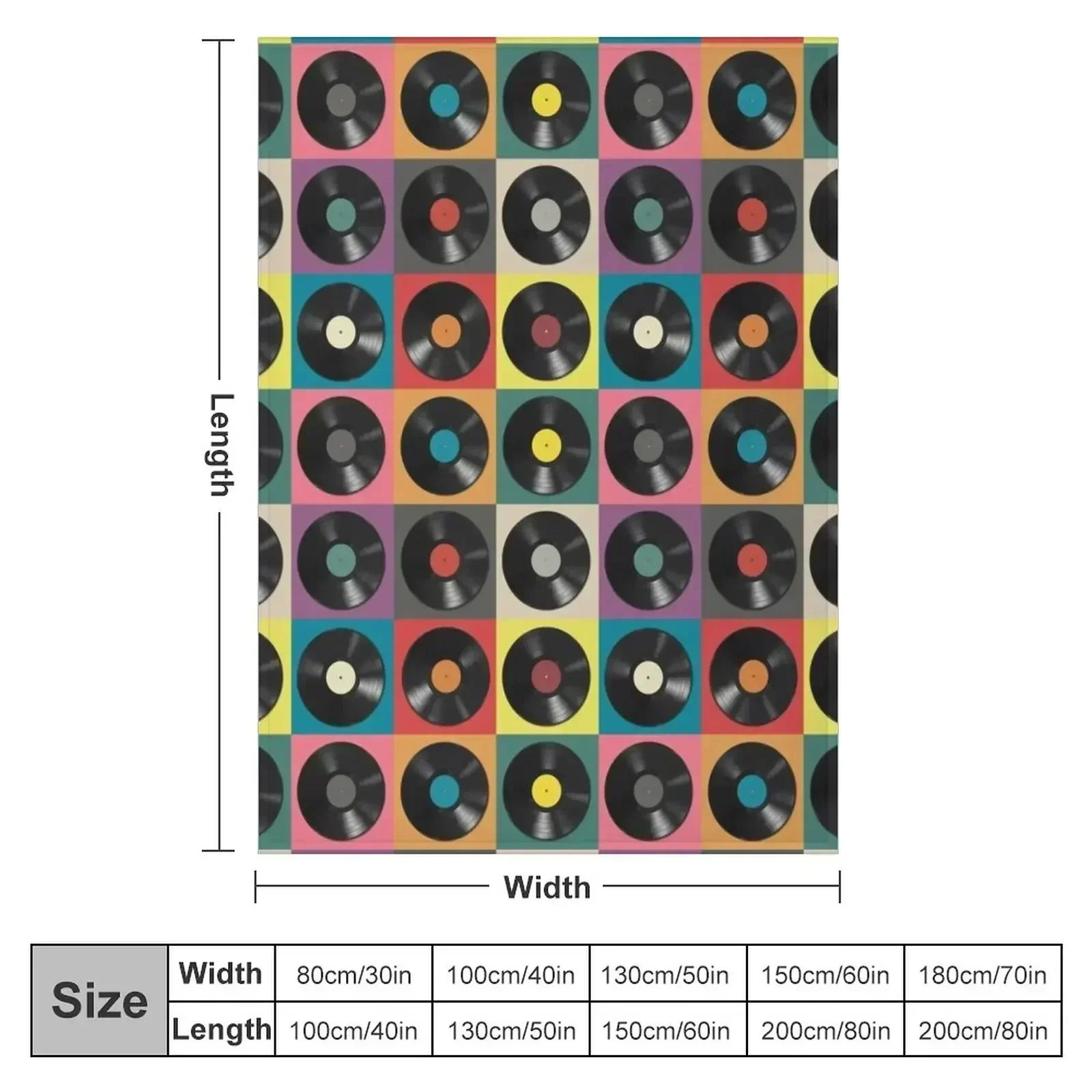 Discjockey Pattern | DJ Music Vinyl Turntables Throw Blanket couch cozy soft plush fuzzy picnic outdoor blanket