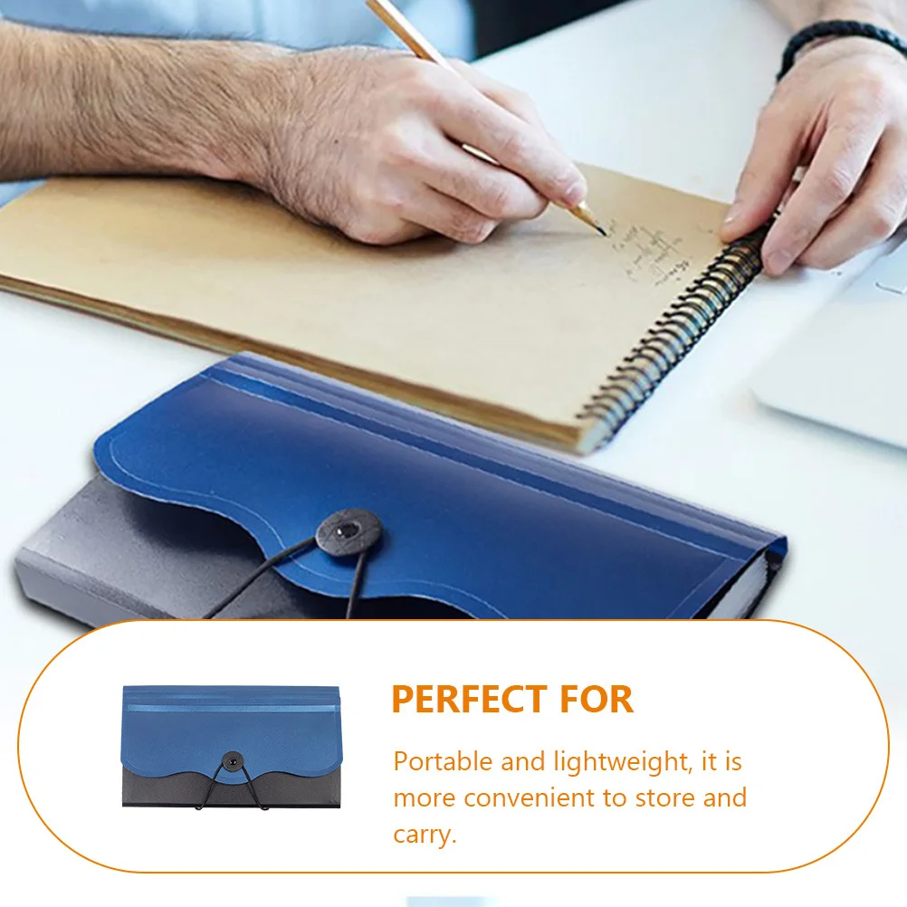 Accordion File Organizer Receipt Storage Folder PP Polyester Lightweight Portable Expanding Document Organizer Multi Pocket