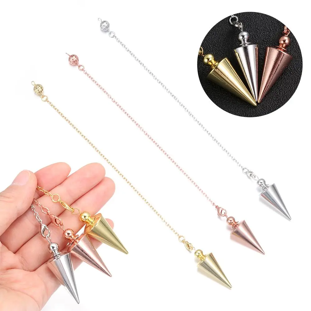 Cone Metal Pendulum for Wicca Antique Copper Gold-color Spiritual Pendulo Radiestesia Healing Pendule Hot Sale Jewelry