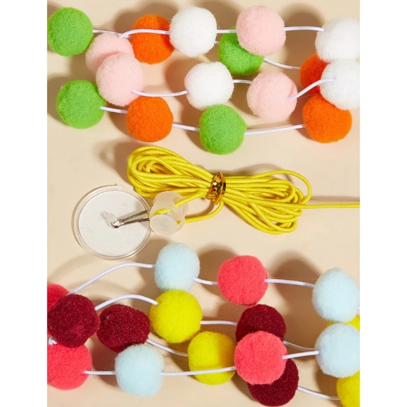 Đồ chơi cho mèo Pompoms Đồ chơi cửa tự kích thích cho mèo Đồ chơi mùa xuân dài