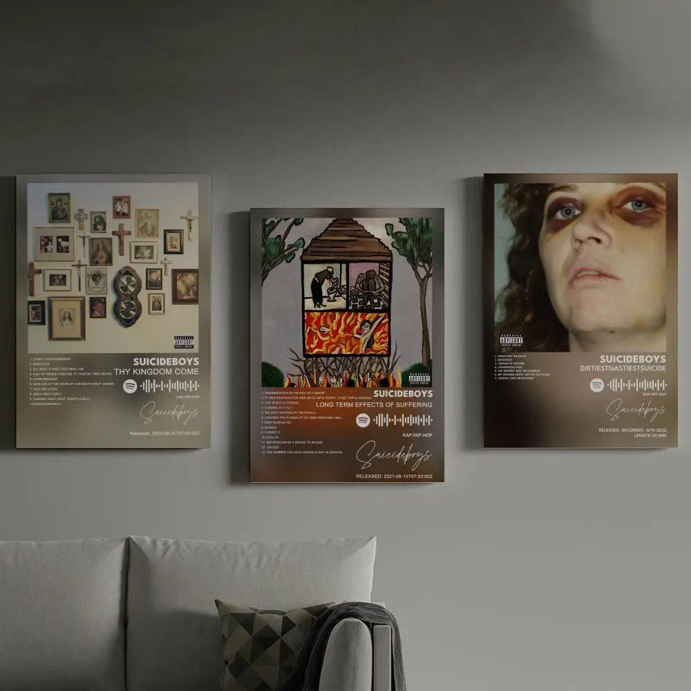 

SuicideboyS Poster Prints Canvas Painting Wall Art Picture Living Room Home Decor Tracklist Music Album Cover