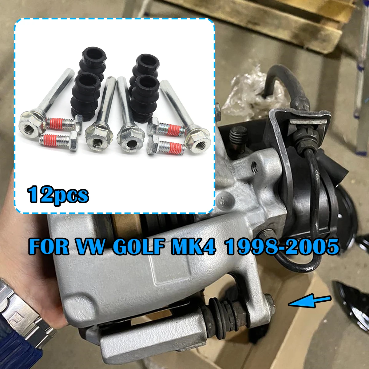 

Rear Brake Caliper Cylinder Slider Guide Pin FOR VW GOLF MK4 1998 1999-2005 For Disc Housing Bolts Rubber Bushing Boot Seal Kit