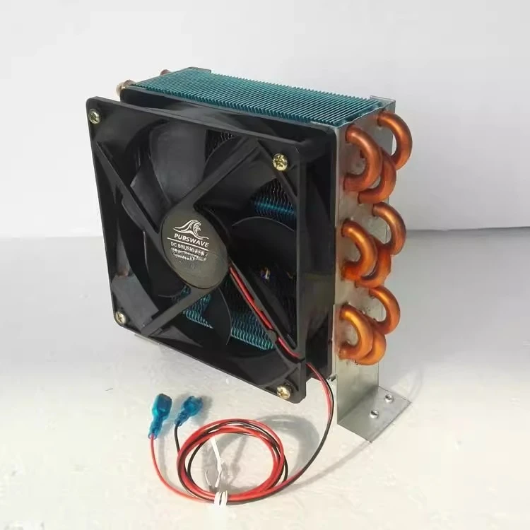 CP3x6x120 Miniature Compact Condenser Air-cooled Copper Tube Finned Heat Sink with Fan - Refrigerator Evaporator