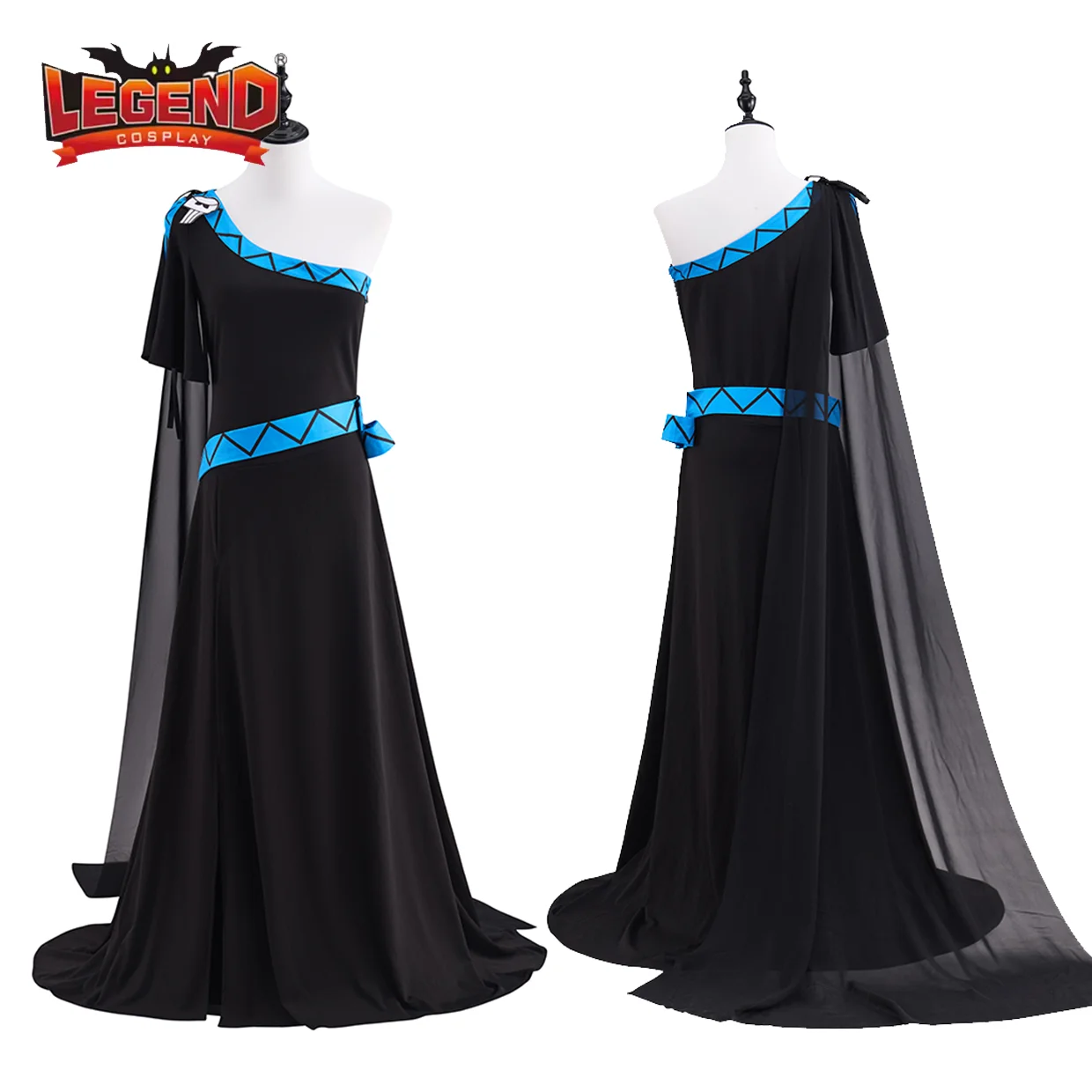 

Female Hades Cosplay Black Medieval Dress Adult Women Gothic Gown Ball Dress Masquered Disguies Dress Halloween Party Outfit