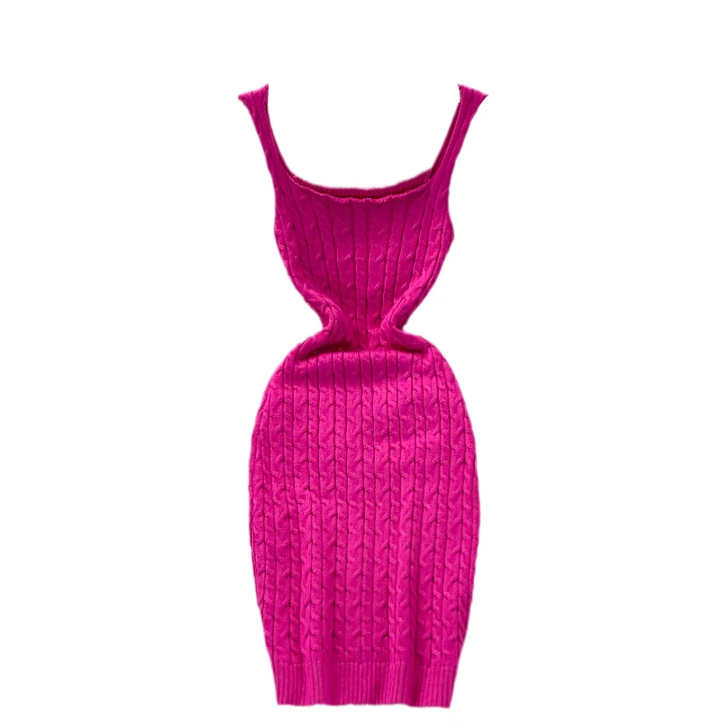 Sommer 202 Koreanische SLE frauen Gestrickte Weste Rock Slim Fit Taille Cinching Abnehmen Wrap um Körper ort A-Line Dr