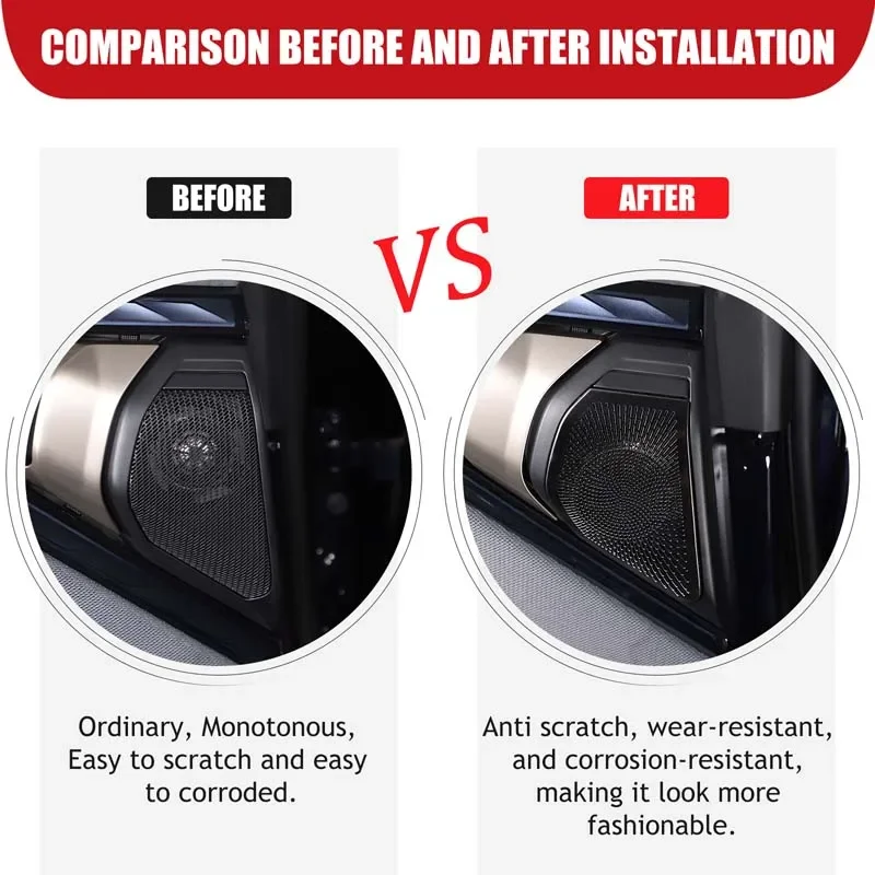 

2Pcs stainless steel black For BMW X3 G45 2025+ Car rear door horn cover decorative sticker car interior protection accessories