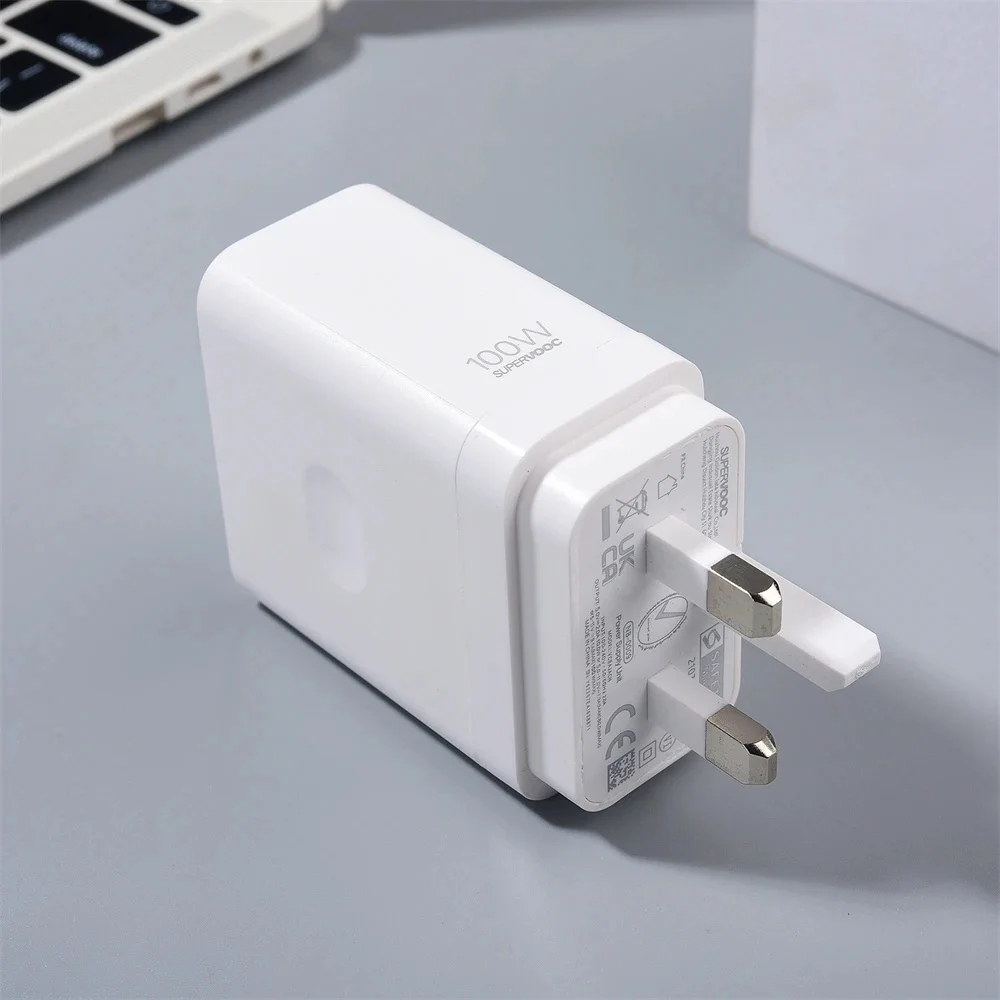 Realme 14 13 Pro+ Charger 100W Supervooc UK Power Adapter Super Fast Type C Cable For Neo 7 GT 8 7 6 5 Pro OnePlus 15 13 11 Pro