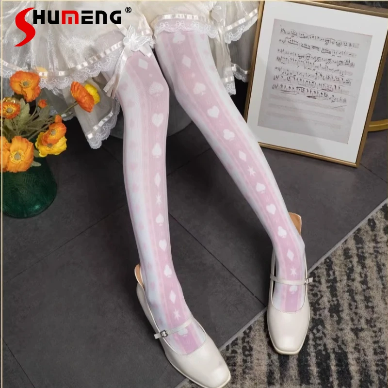 

2026 Spring New Sweet Socks Japanese Witch Original Lolita Digital Print 120D Velvet Pantyhose Y2k Kawaii Tights For Girl Ladies