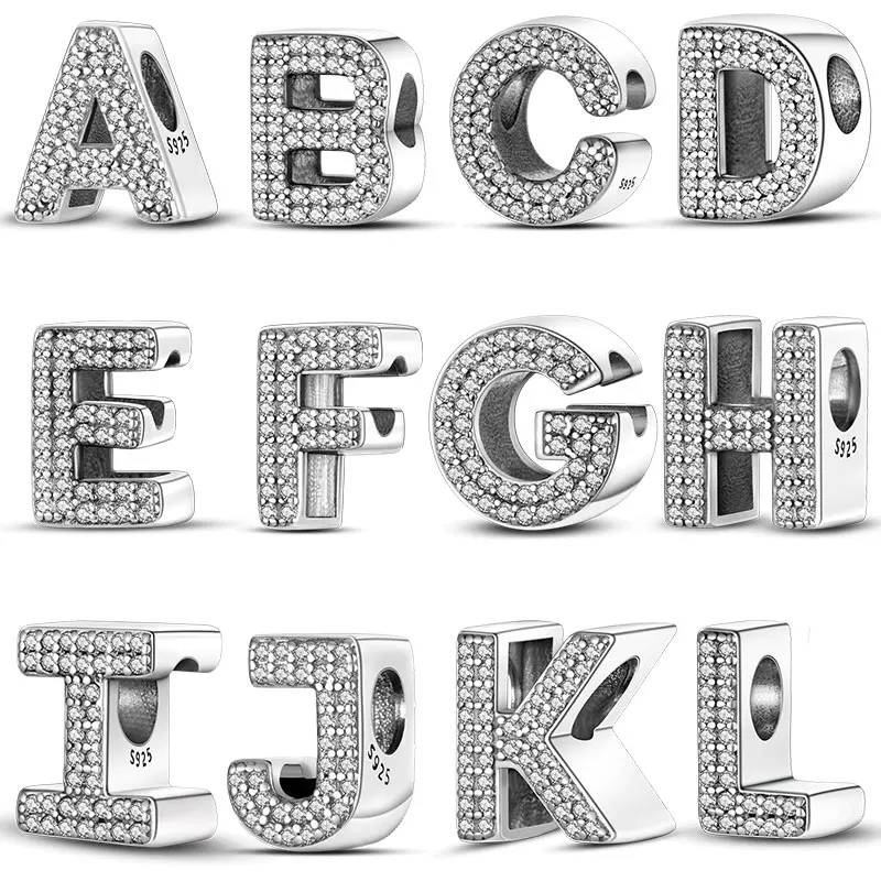 

Hot Sale Classic26 Alphabet series Charms Beaded Fit Original 3mm Pan Bracelet Pendant DIY Jewelry For Women New in