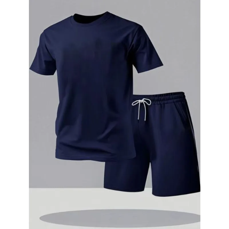 

Men's Business Casual T-Shirt 2-Piece Set – Lightweight & Comfortable Short Sleeve Tees for Office and Date