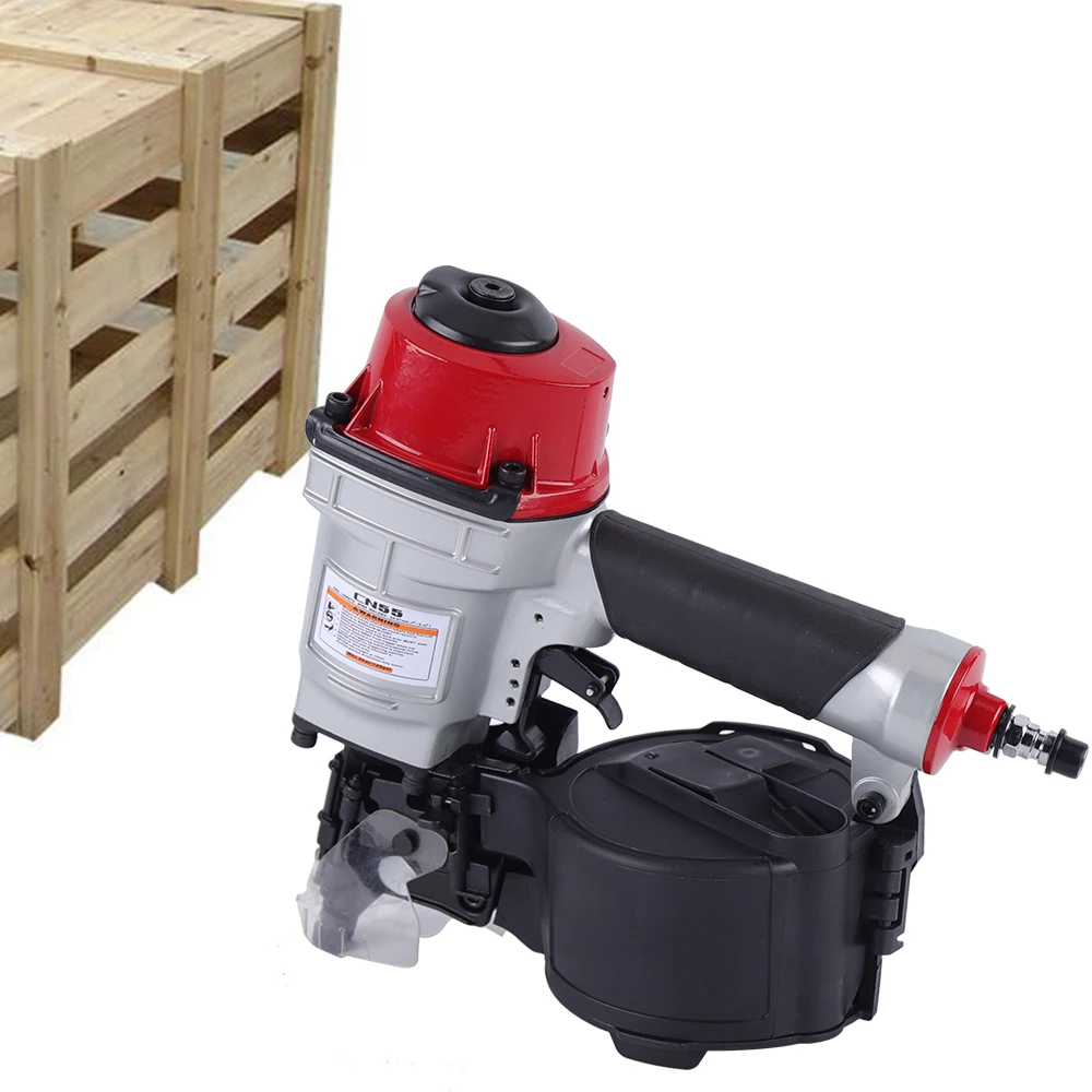 CN55 Pneumatic Coil Nailer Air Coil Nail Gun Tool for Wooden Furniture plywood