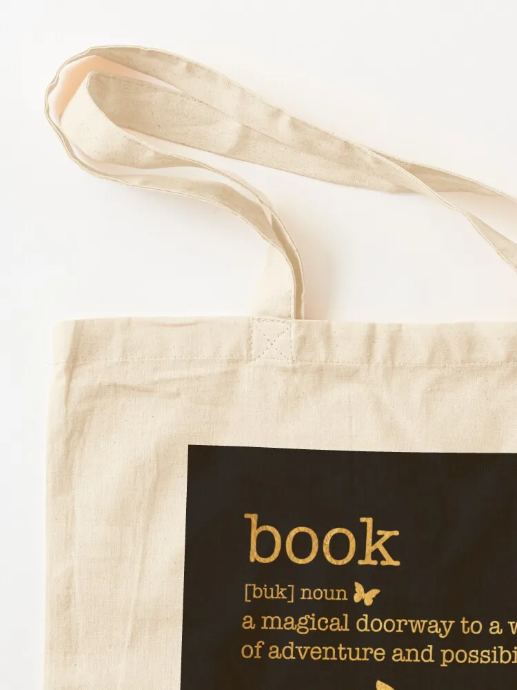 Book - Noun - A Magical doorway to a world of adventure and possibility Tote Bag women bag tote bags aesthetic