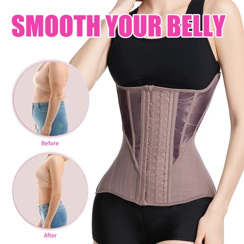 Imagen 2 del producto Entrenador de cintura de reloj de arena para mujer, faja deportiva debajo del busto, corsé moldeador de cuerpo para pérdida de peso