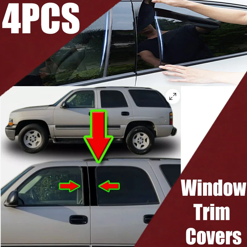 

Suitable for Silverado Tahoe Suburban Sierra Yukon black window decoration center pillar sticker