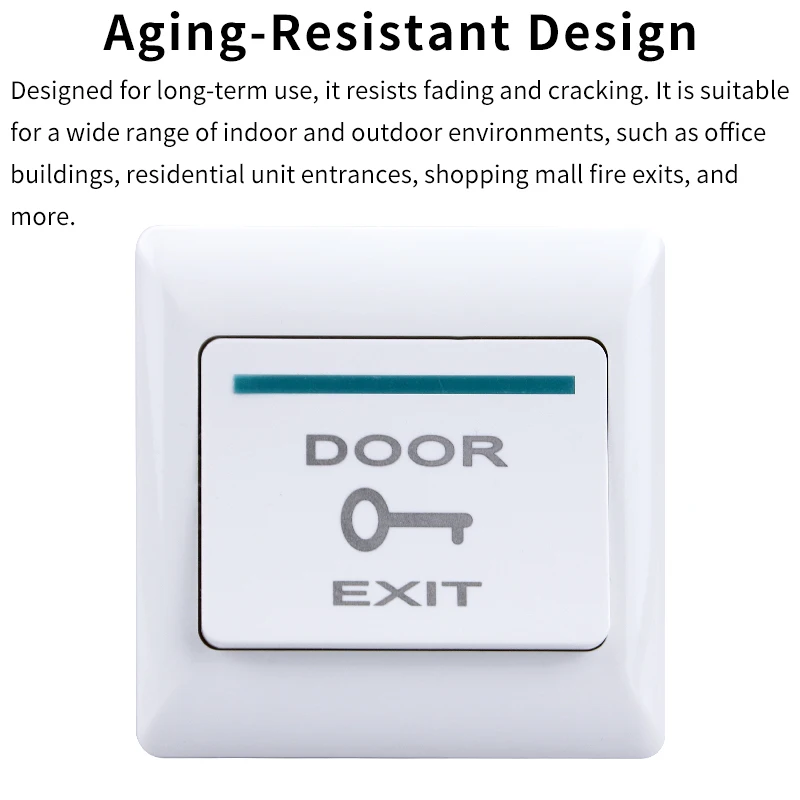 Picture 6: Type 86 Access Control Exit Button Wall Mounted Automatic Reset NO/NC/COM Panel PC Material Door Exit Release Switch