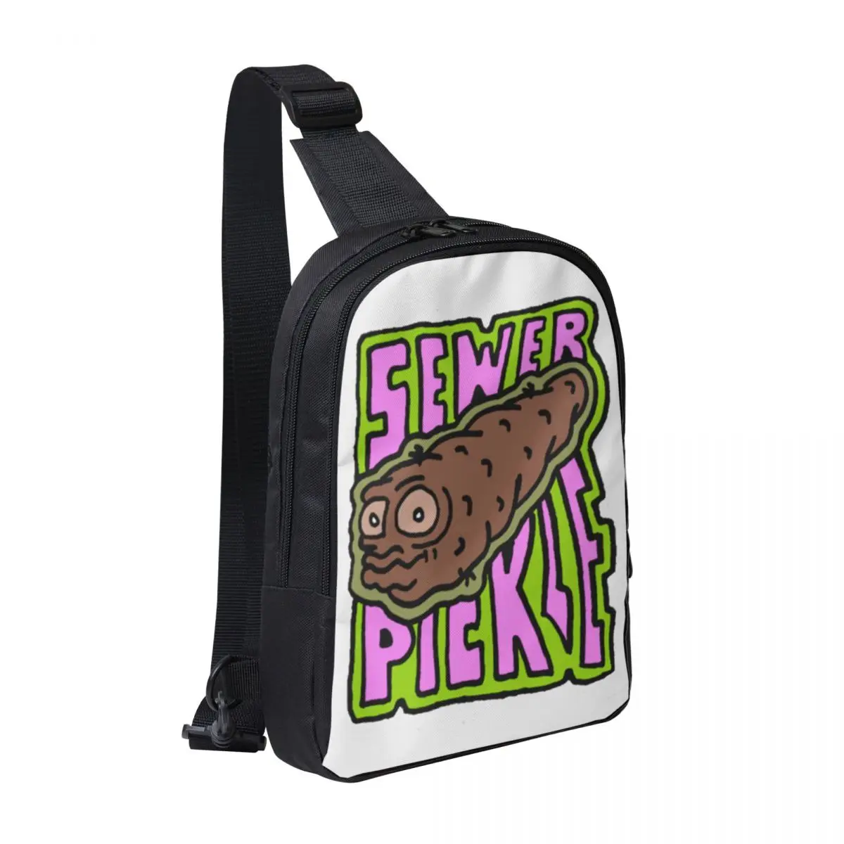 

Sewer Pickle Chest Bag Men Sling Crossbody Backpack Chest Bag Traveling Hiking Daypack Shoulder Bag