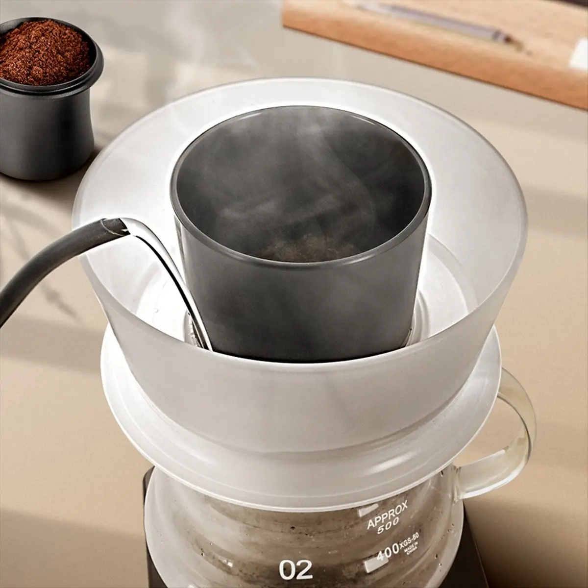 

MEIMEI- Coffee Brewer Cup Detachable Espresso Coffee Filter Cup with Filter Papers Compatible for Ceado Hoop Coffee Brewer