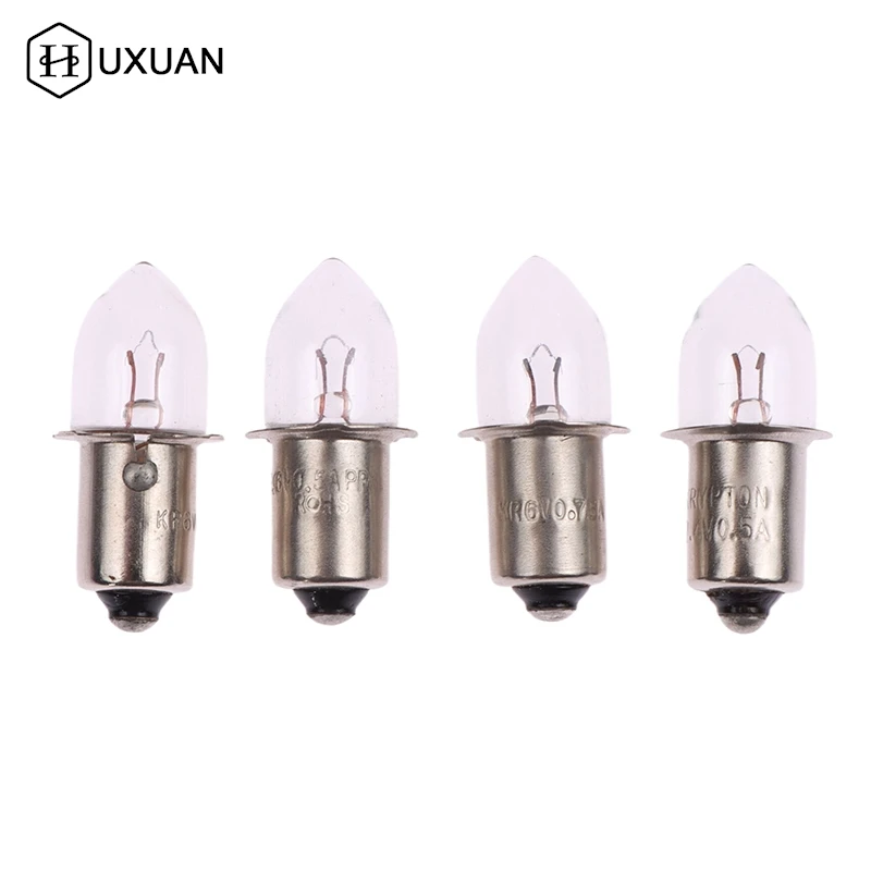 P13.5S Base Bulbs Old Style Flashlight 2.4V 3.6V 4.8V 6V 7.2V 0.4A 0.5A 0.75A Replacement Bulbs Torches Work Lamp