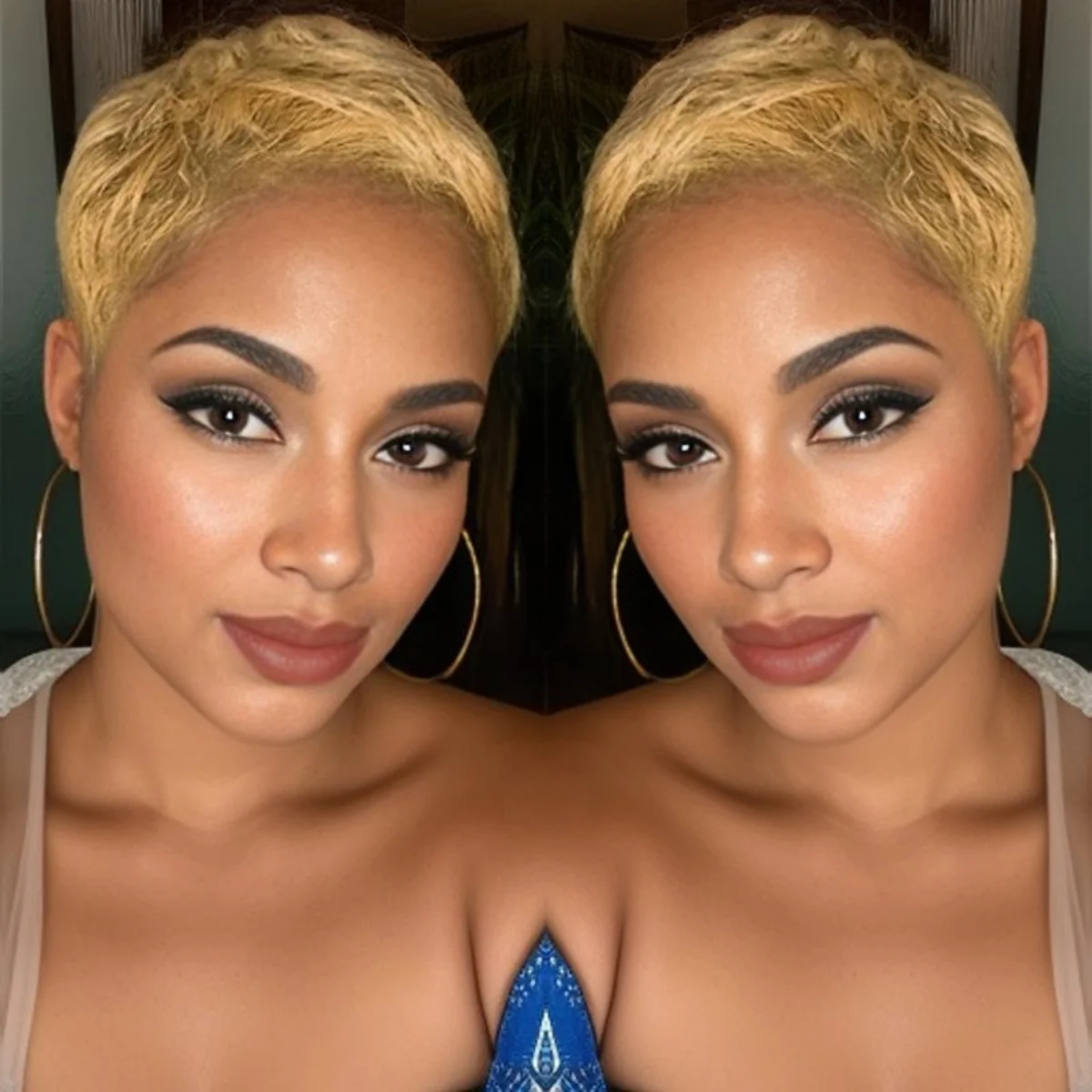 

Парик в стиле пикси из натуральных волос, короткий, многослойный, прямой, с челкой, машинной работы, для женщин