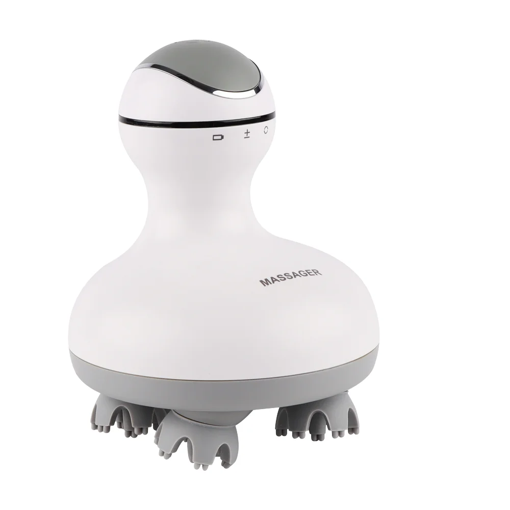 Head Massager, Waterproof USB Rechargeable Scalp Massager, Wired Control, Built-in Lithium Battery, Portable Home Stress Relief