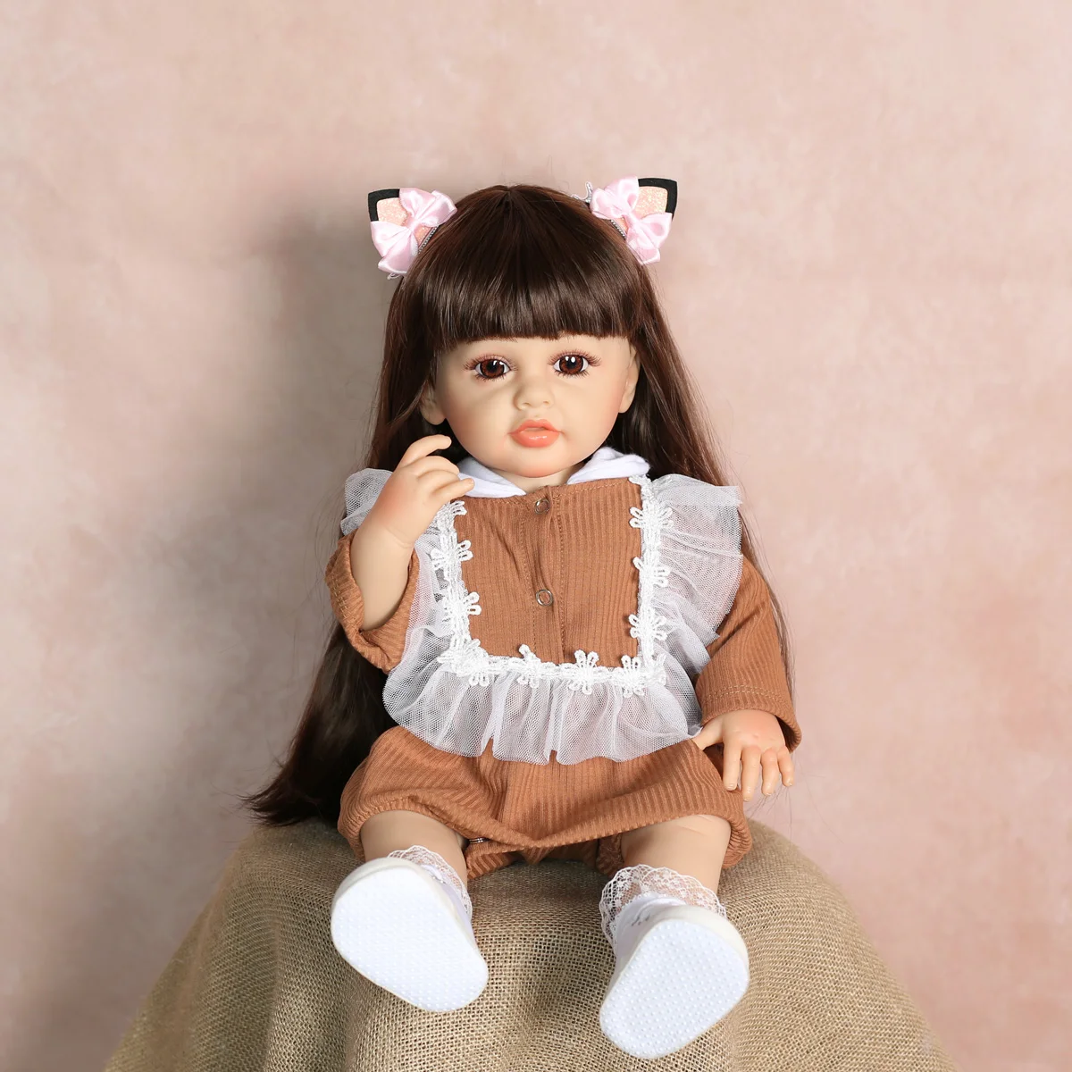 22Inch Prinses Lu'er Alle Siliconen Kan Een Douche Reborn Babypop Bebe Reborn Speelgoed Verjaardagscadeaus Voor Kind