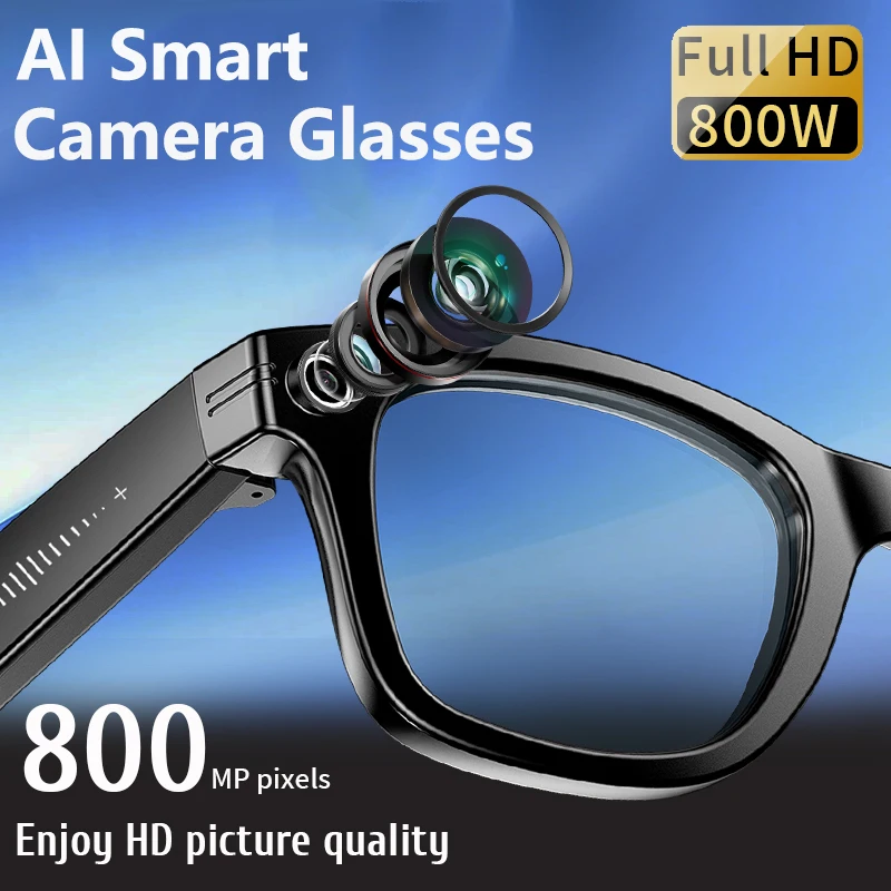 LIGE 2025 Camera Smart Glasses Take Photos With Camera AI Intelligent Translation Video Recording Bl...
