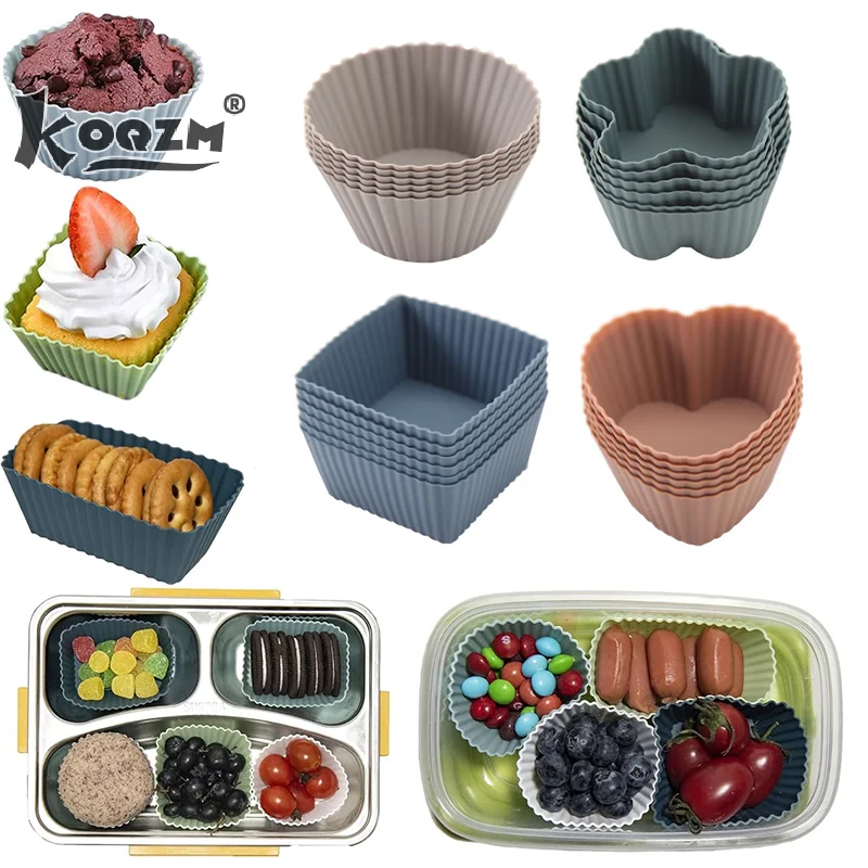 12 Pcs Silicone Lunch Box Dividers Bento Lunch Box Dividers Lunch Dividers Dish Cups Salad Dressing For Kids Lunch Accessories