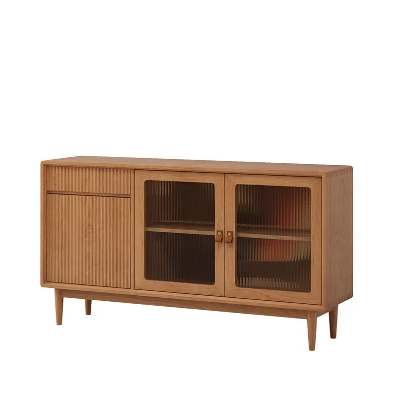 

Nordic style dining side cabinet solid wood dining room storage wine kitchen sideboard living room solid