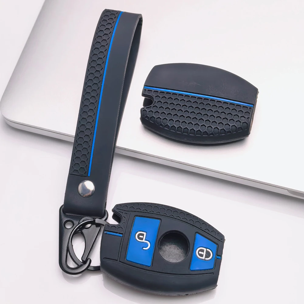 Key Case Cover for For Mercedes Benz A B C E S CLS CLA GLA GLK ML R Class W203 W204 W211 W212 Two with Keychain Anti-Scratch
