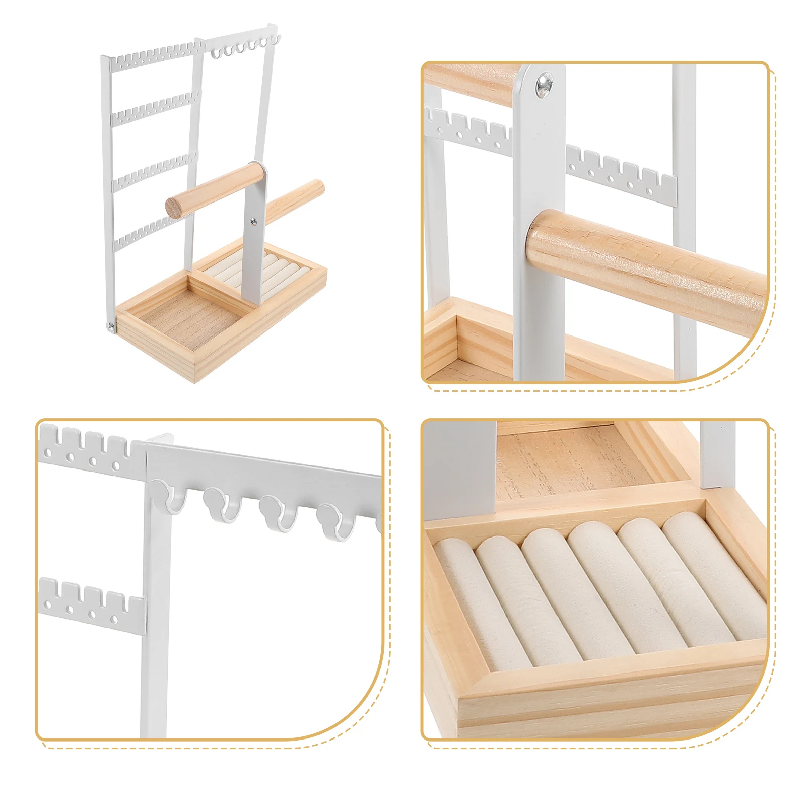 

Earring Display Tray Jewelry Rack Storage Box Necklace Organizer Stand Bracelets