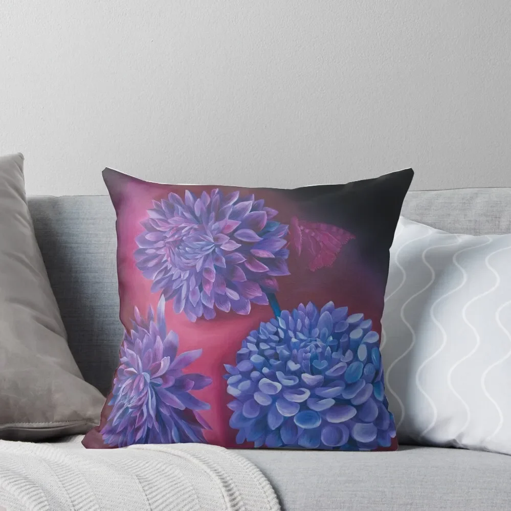 

Dahlias Throw Pillow Decorative Sofa Cushions christmas supplies Pillow